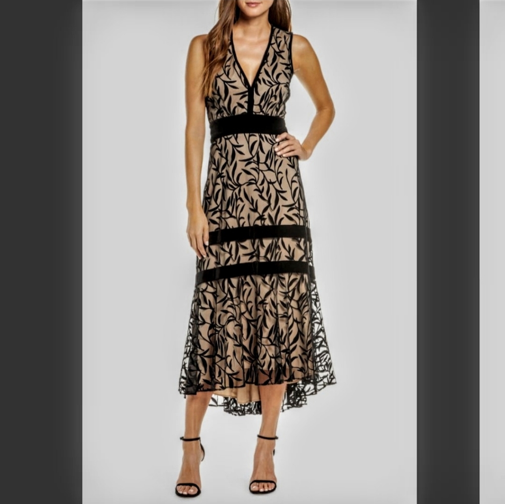 Taylor Velvet sleeveless Fit & Flare Midi dress 8